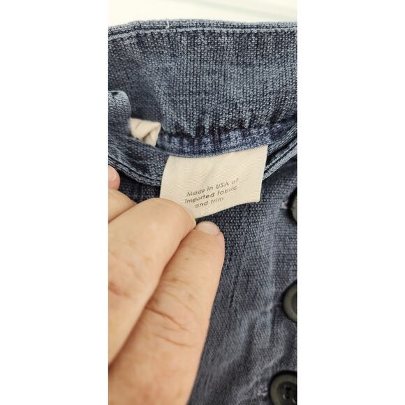 Free‎ People Cotton Sailor Style Wide Leg Pants Size 2 Dark Grey Black - Picture 9 of 9